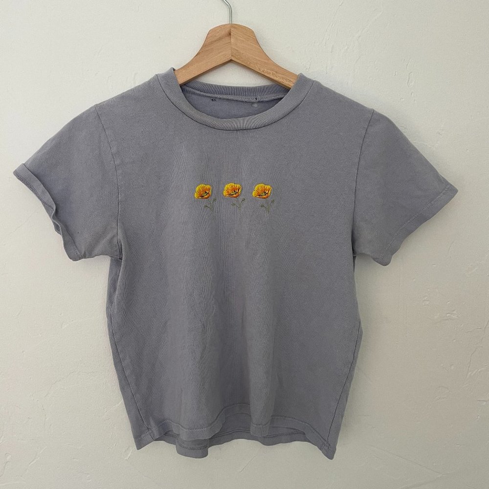 y2k embroidered baby tee